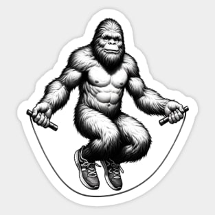 Bigfoot Jumping Rope Sticker